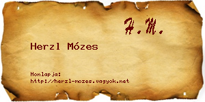 Herzl Mózes névjegykártya